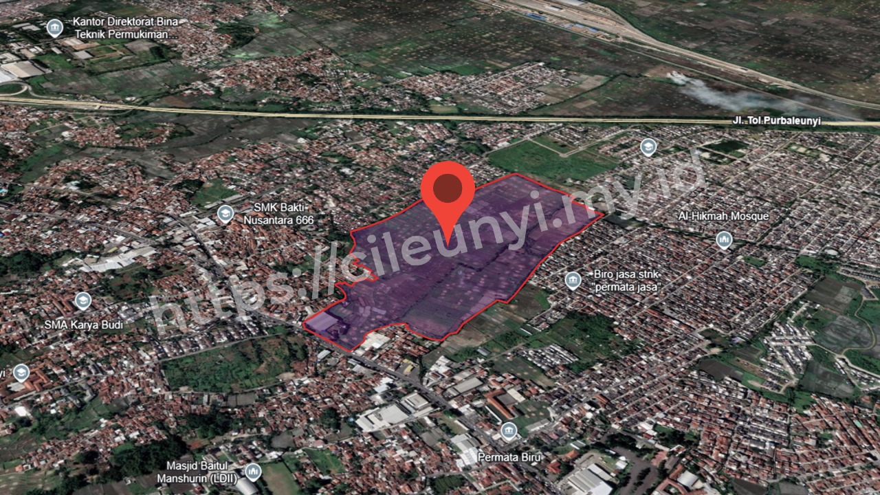 Denah lokasi lahan Cinunuk bagian 1